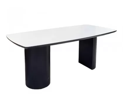Kavis antrasit beyaz yemek masası 180x90